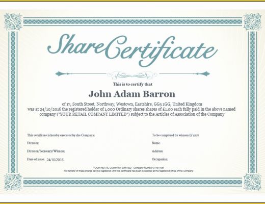 Stock Certificate Template Free Download Of Another Inform Direct Product Update October 2016