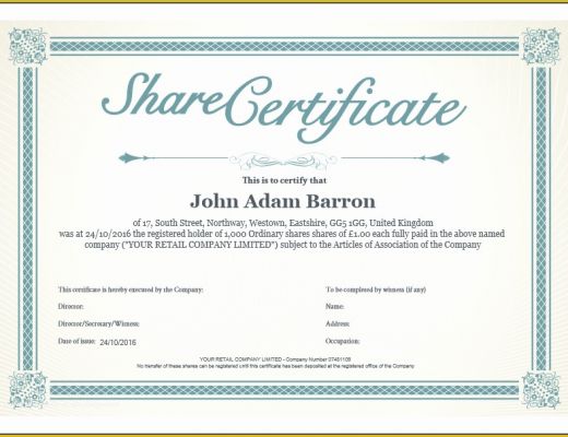 Stock Certificate Template Free Download Of Another Inform Direct Product Update October 2016