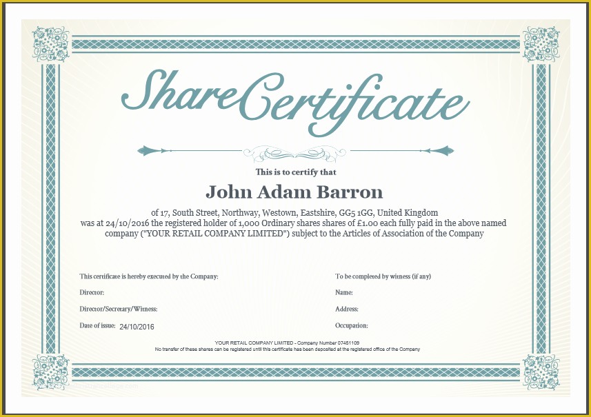 Stock Certificate Template Free Download Of Another Inform Direct Product Update October 2016