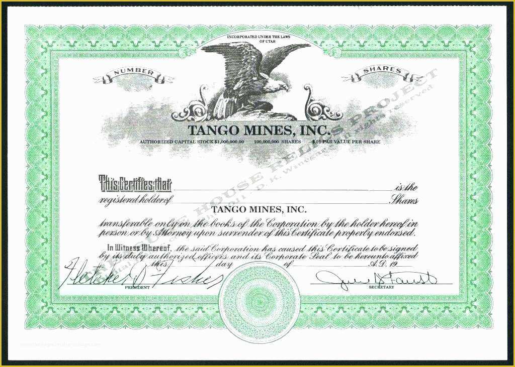 Stock Certificate Template Free Download Of Blank Share Certificates – Aoteamedia