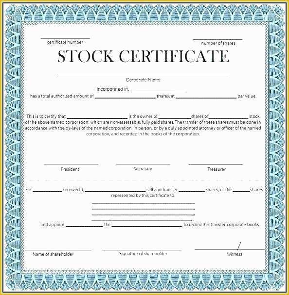 Stock Certificate Template Free Download Of Holder Certificate Template Template Register
