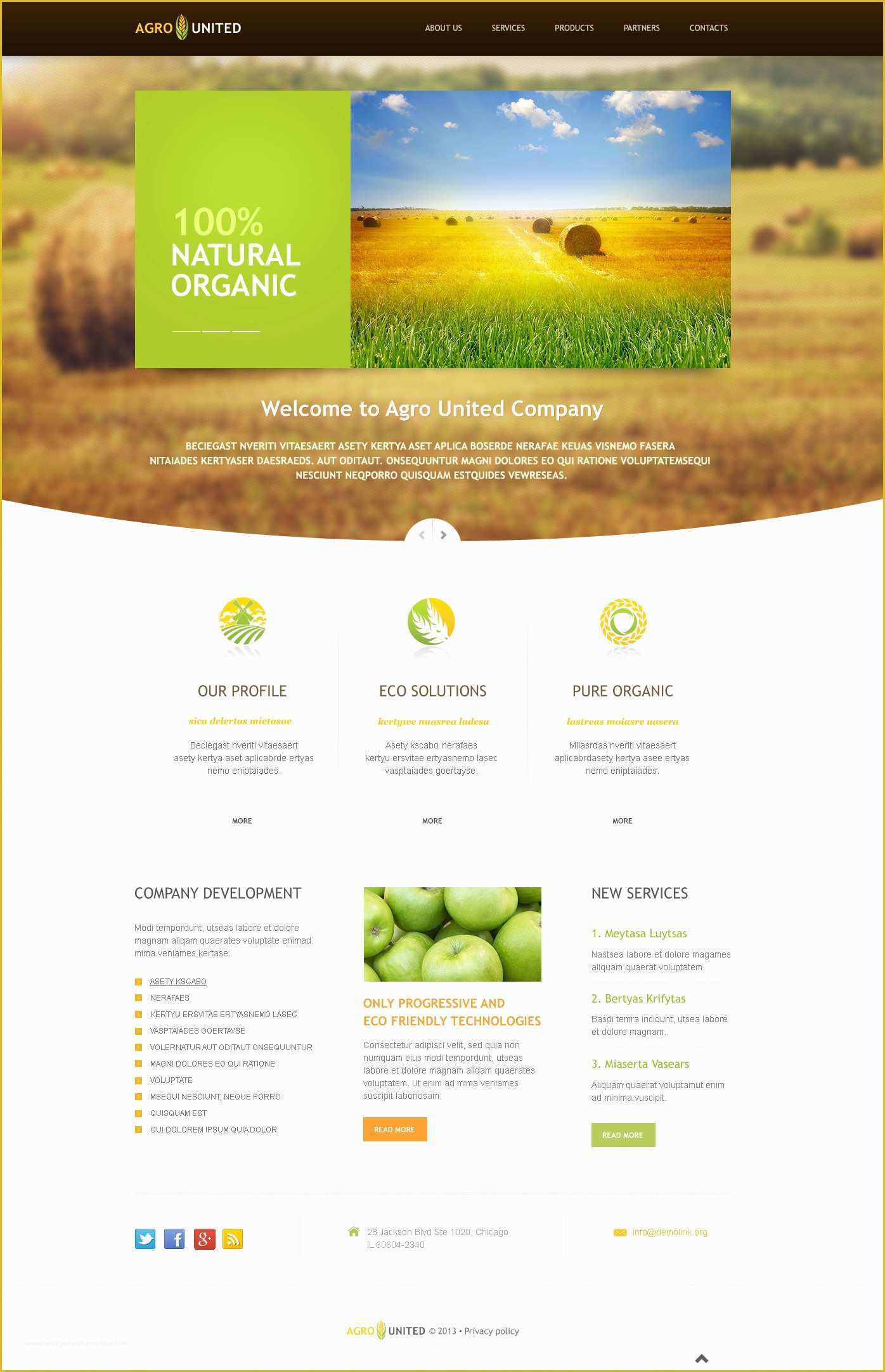 Stock Market Website Template Free Of Farm Responsive Website Template