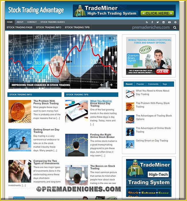 Stock Market Website Template Free Of Stock Trading Ready Made Site