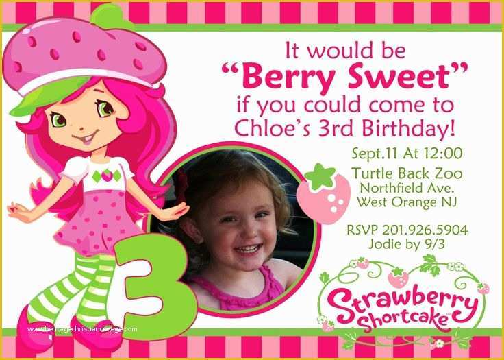 Strawberry Shortcake Invitation Template Free Download Of 17 Best Images About Strawberry Shortcake On Pinterest