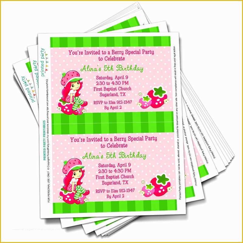 Strawberry Shortcake Invitation Template Free Download Of Diy Girl Invitations Printable Invitations Birthday