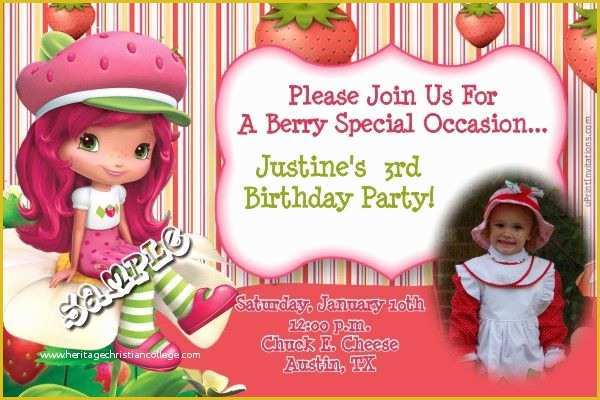Strawberry Shortcake Invitation Template Free Download Of Download Strawberry Shortcake Invitation Free