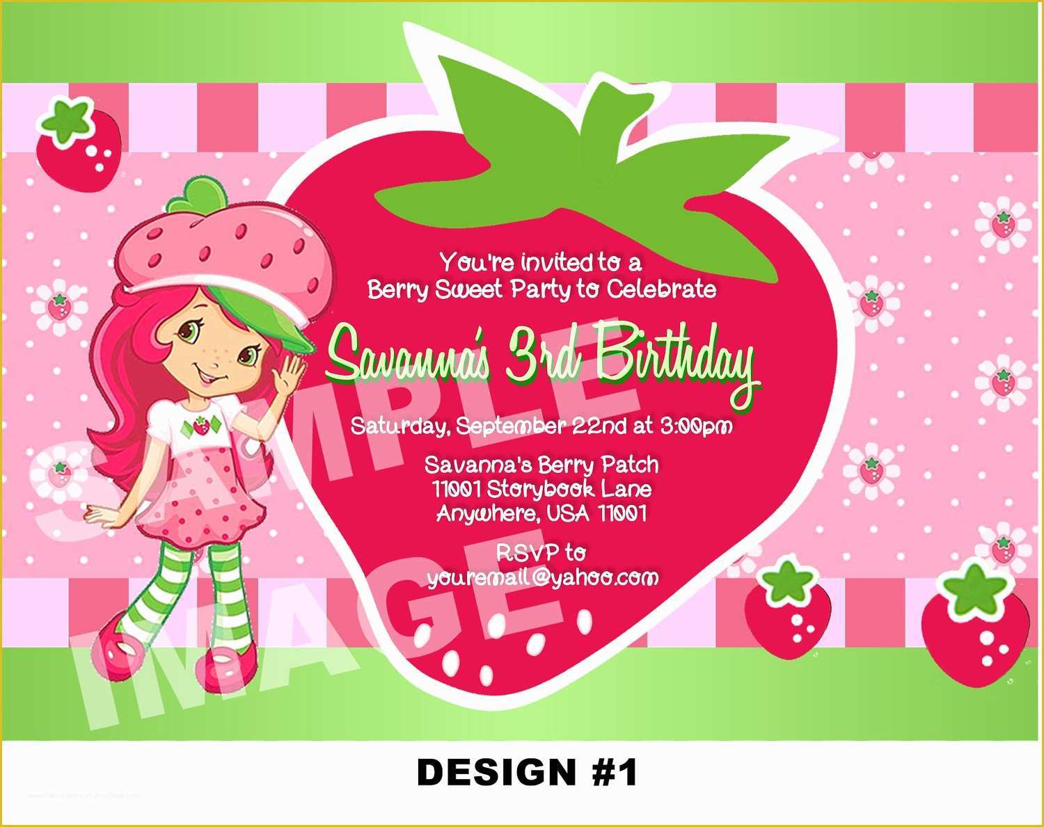 Strawberry Shortcake Invitation Template Free Download Of Free Printable Strawberry Shortcake Birthday Party
