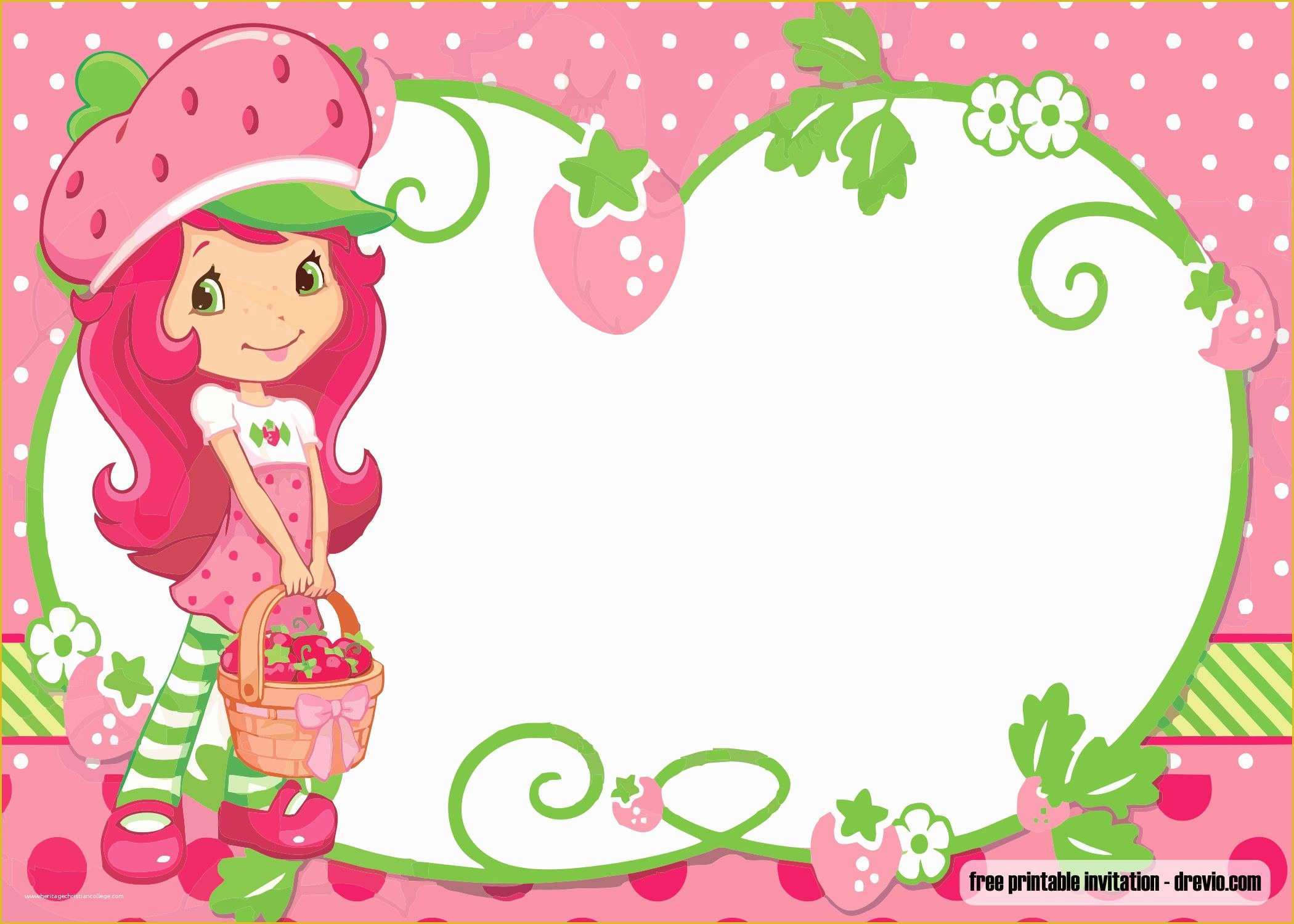 Strawberry Shortcake Invitation Template Free Download Of Free Printable Strawberry Shortcake Invitation Template