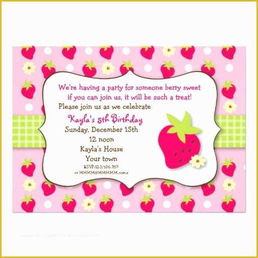 Strawberry Shortcake Invitation Template Free Download Of Strawberry Shortcake Birthday Invitation Template Free