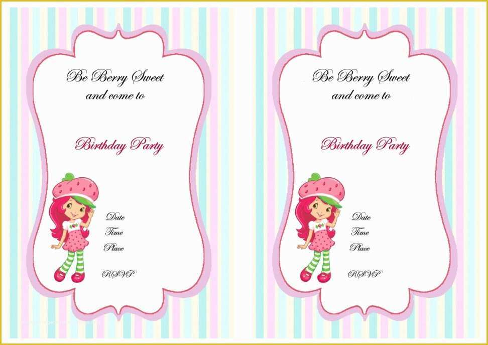 Strawberry Shortcake Invitation Template Free Download Of Strawberry Shortcake Birthday Invitations Strawberry