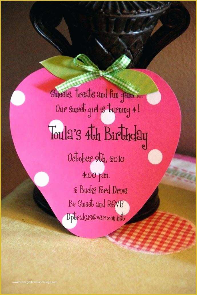 Strawberry Shortcake Invitation Template Free Download Of Strawberry Shortcake Invitations Invitation Template