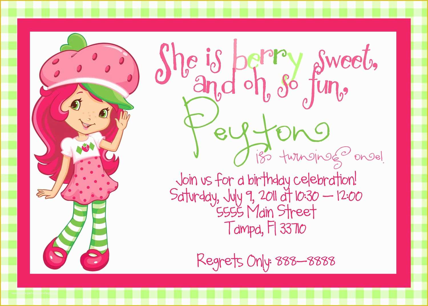 Strawberry Shortcake Invitation Template Free Download Of Strawberry Shortcake Invitations Template Free