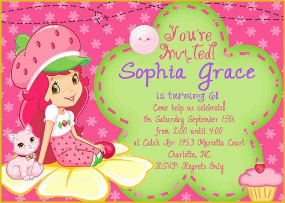 Strawberry Shortcake Invitation Template Free Download Of Strawberry Shortcake Invitations Template Free