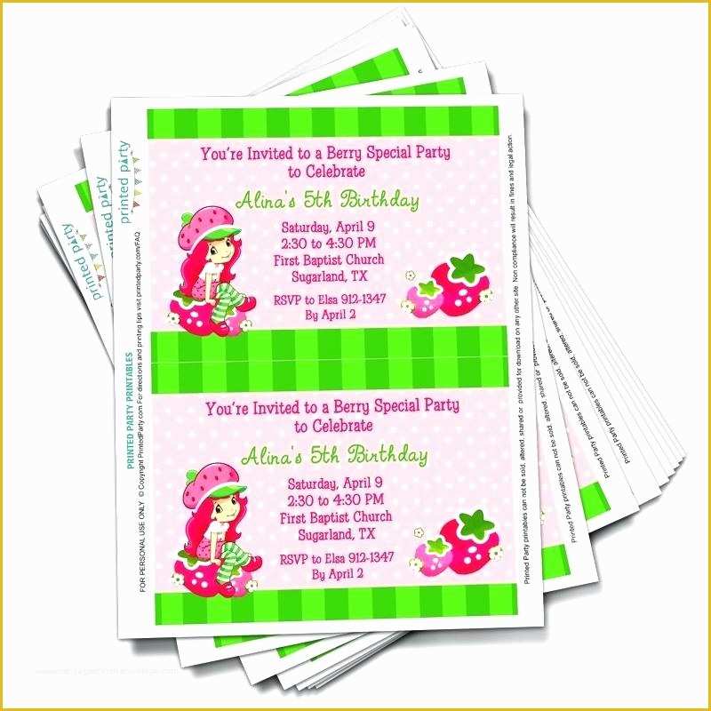 Strawberry Shortcake Invitation Template Free Download Of Strawberry Shortcake Invitations Thnk Crd Tht Mtches