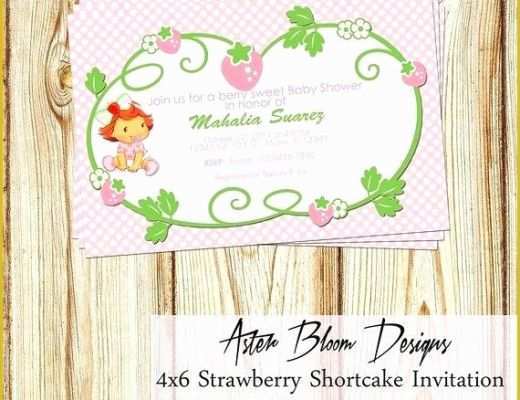 Strawberry Shortcake Invitation Template Free Download Of Strawberry Shortcake Invitations Thnk Crd Tht Mtches