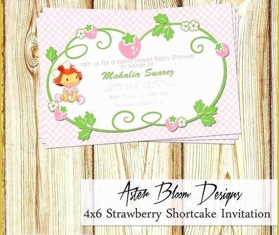 Strawberry Shortcake Invitation Template Free Download Of Strawberry Shortcake Invitations Thnk Crd Tht Mtches