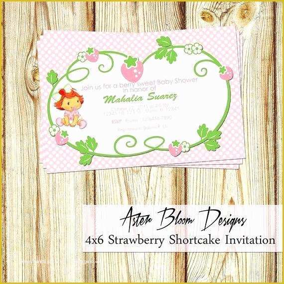 Strawberry Shortcake Invitation Template Free Download Of Strawberry Shortcake Invitations Thnk Crd Tht Mtches