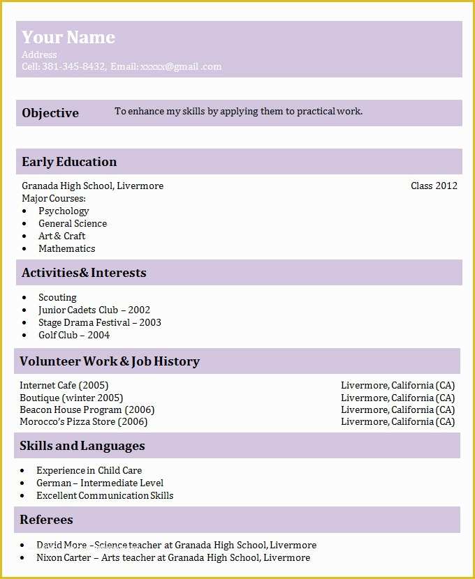 Student Resume Template Free Of 36 Student Resume Templates Pdf Doc