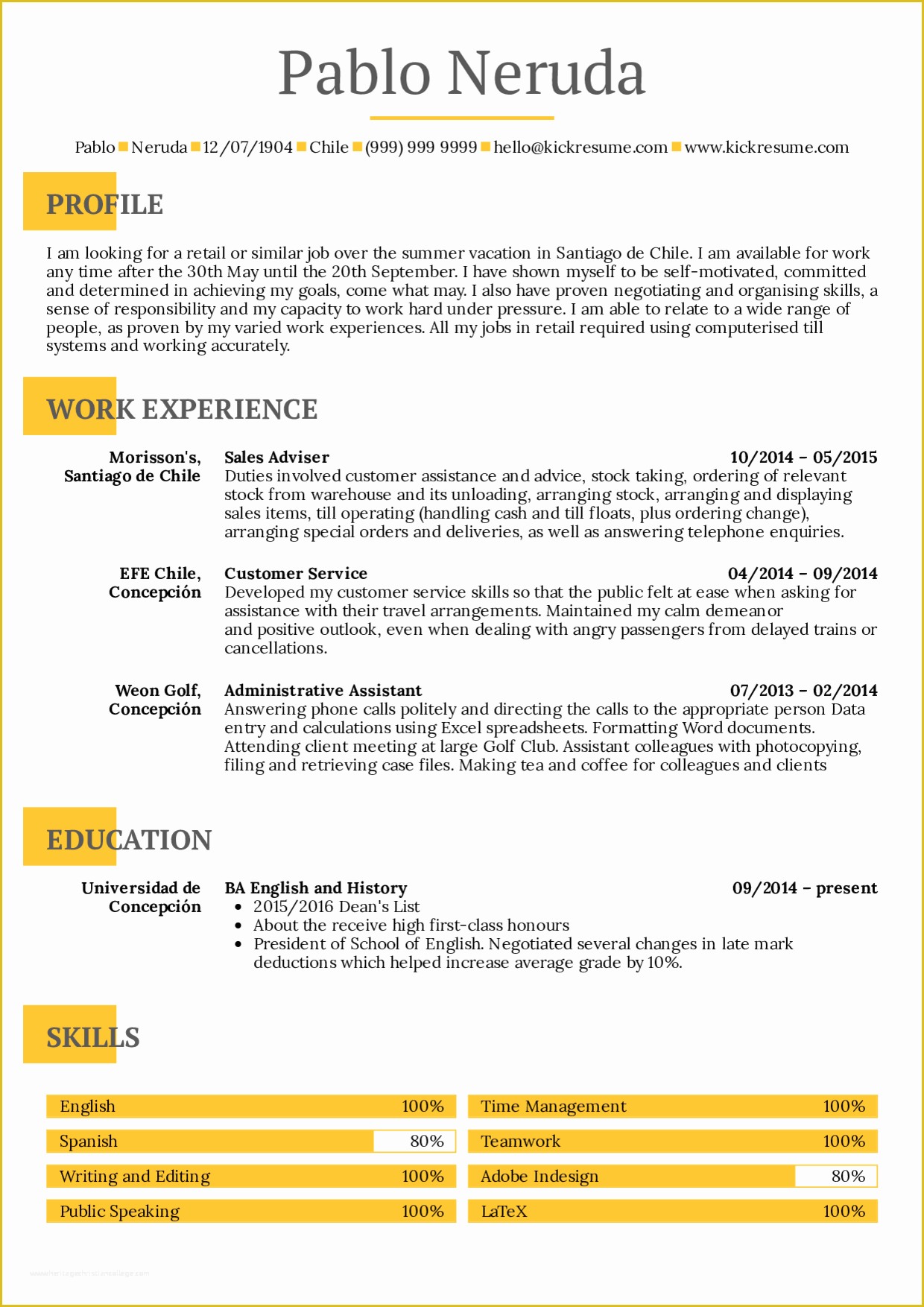 Student Resume Template Free Of Resume Examples by Real People Student Resume Summer Job