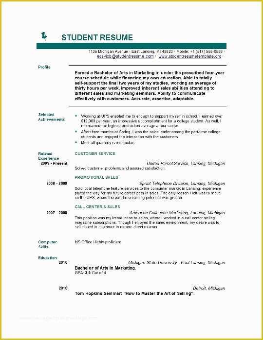 Student Resume Template Free Of Student Resume Templates Student Resume Template