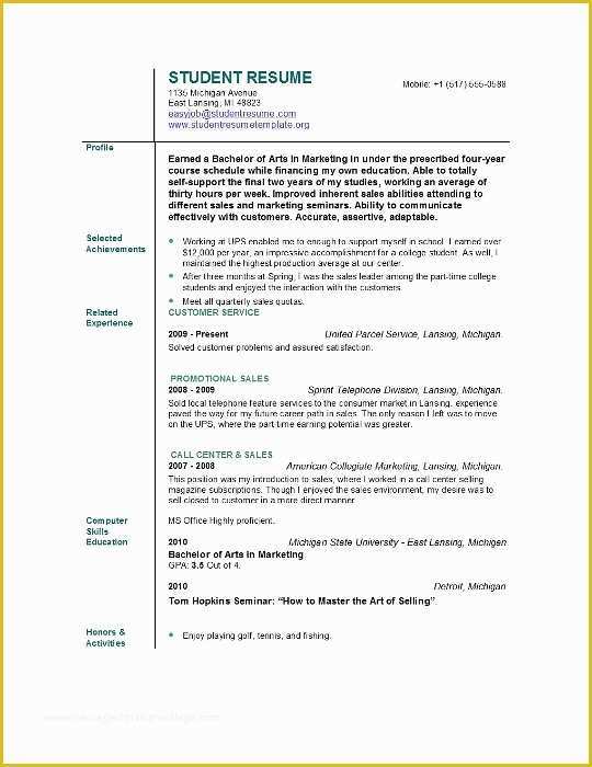 Student Resume Template Free Of Student Resume Templates Student Resume Template