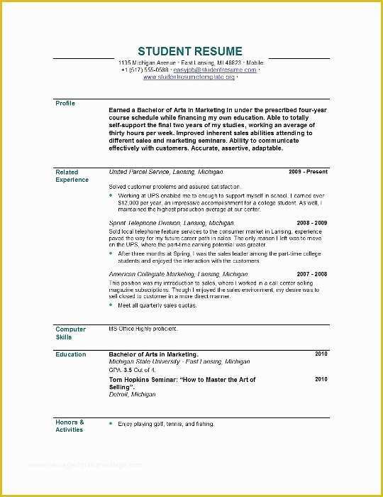 Student Resume Template Free Of Teacher Resume Templates