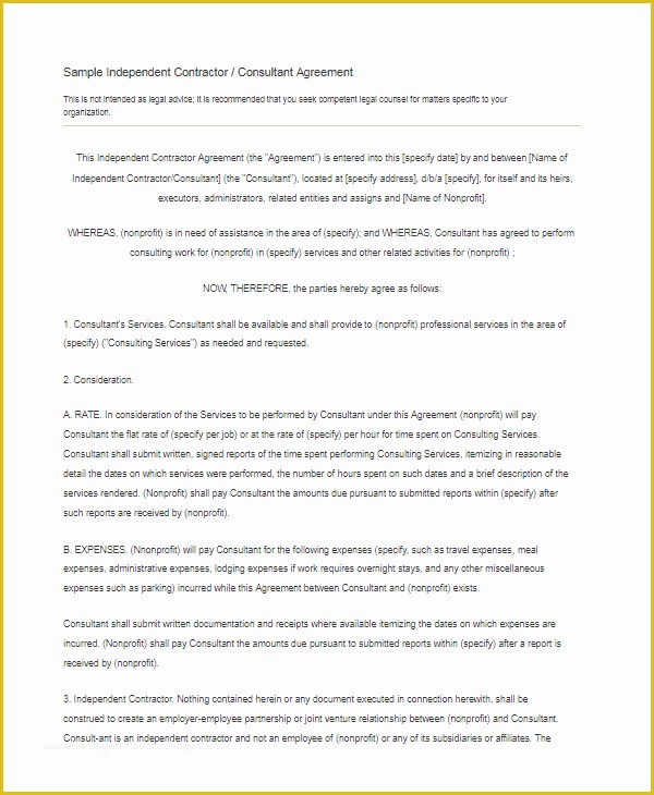 Subcontractor Agreement Template Free Of 15 Free Subcontractor Agreement Templates Word Pdf Doc