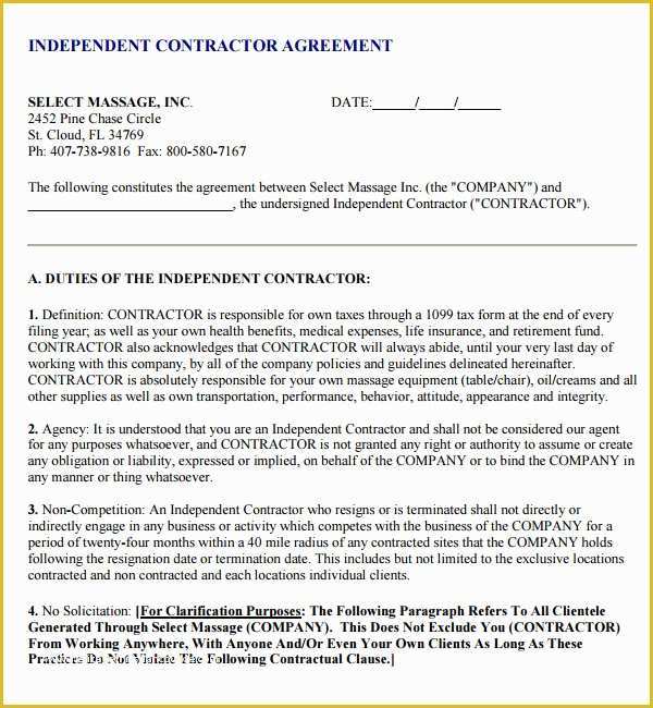 Subcontractor Agreement Template Free Of Subcontractor Agreement 13 Free Pdf Doc Download