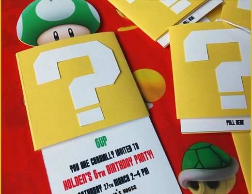 Super Mario Invitations Template Free Of Diy Super Mario Birthday Party Invitation A Step by Step