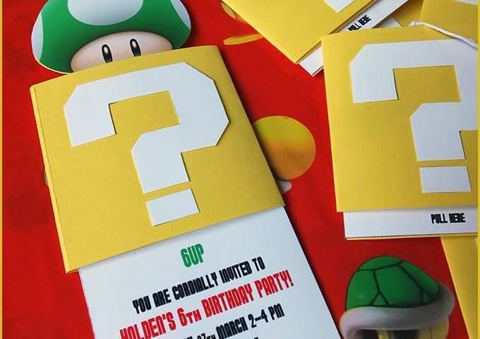 Super Mario Invitations Template Free Of Diy Super Mario Birthday Party Invitation A Step by Step