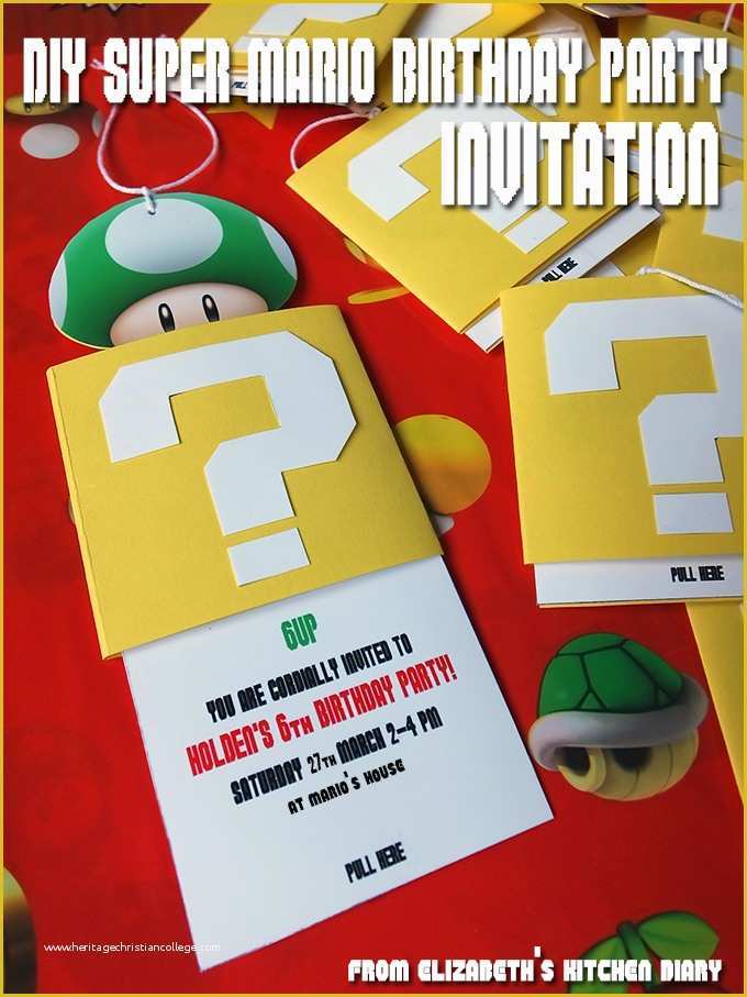 Super Mario Invitations Template Free Of Diy Super Mario Birthday Party Invitation A Step by Step