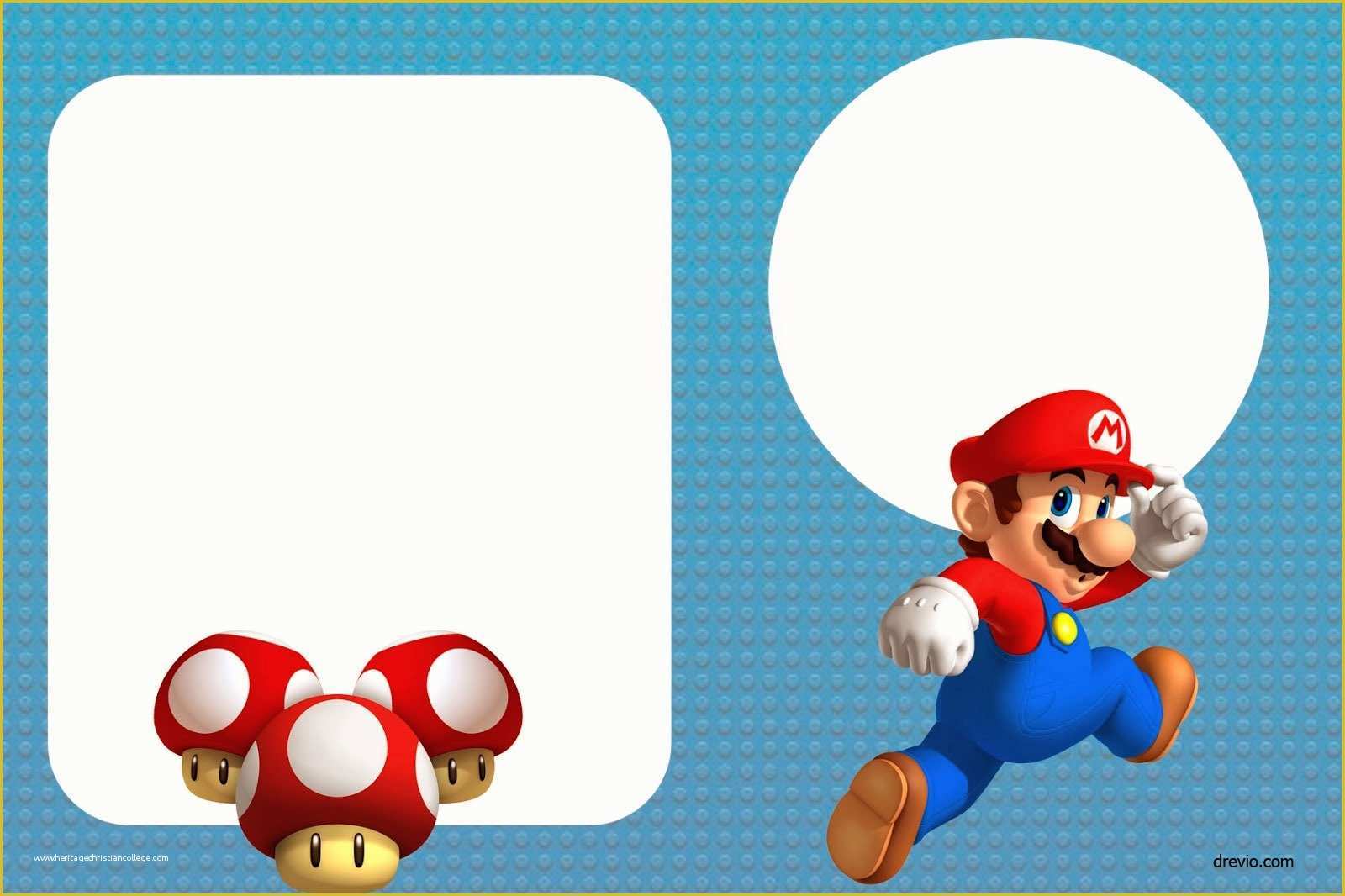 Super Mario Invitations Template Free Of Free Printable Super Mario Bros Invitation Template