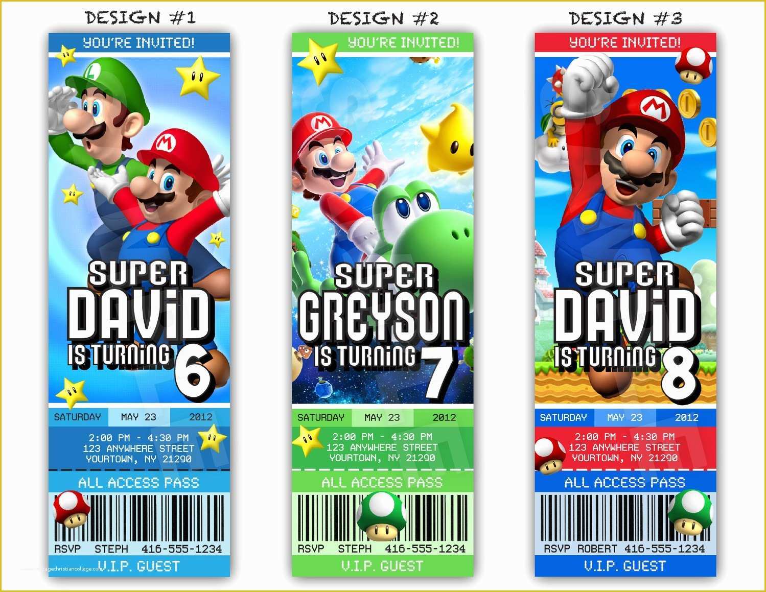 Super Mario Invitations Template Free Of Super Mario Birthday Invitations – Bagvania Free Printable