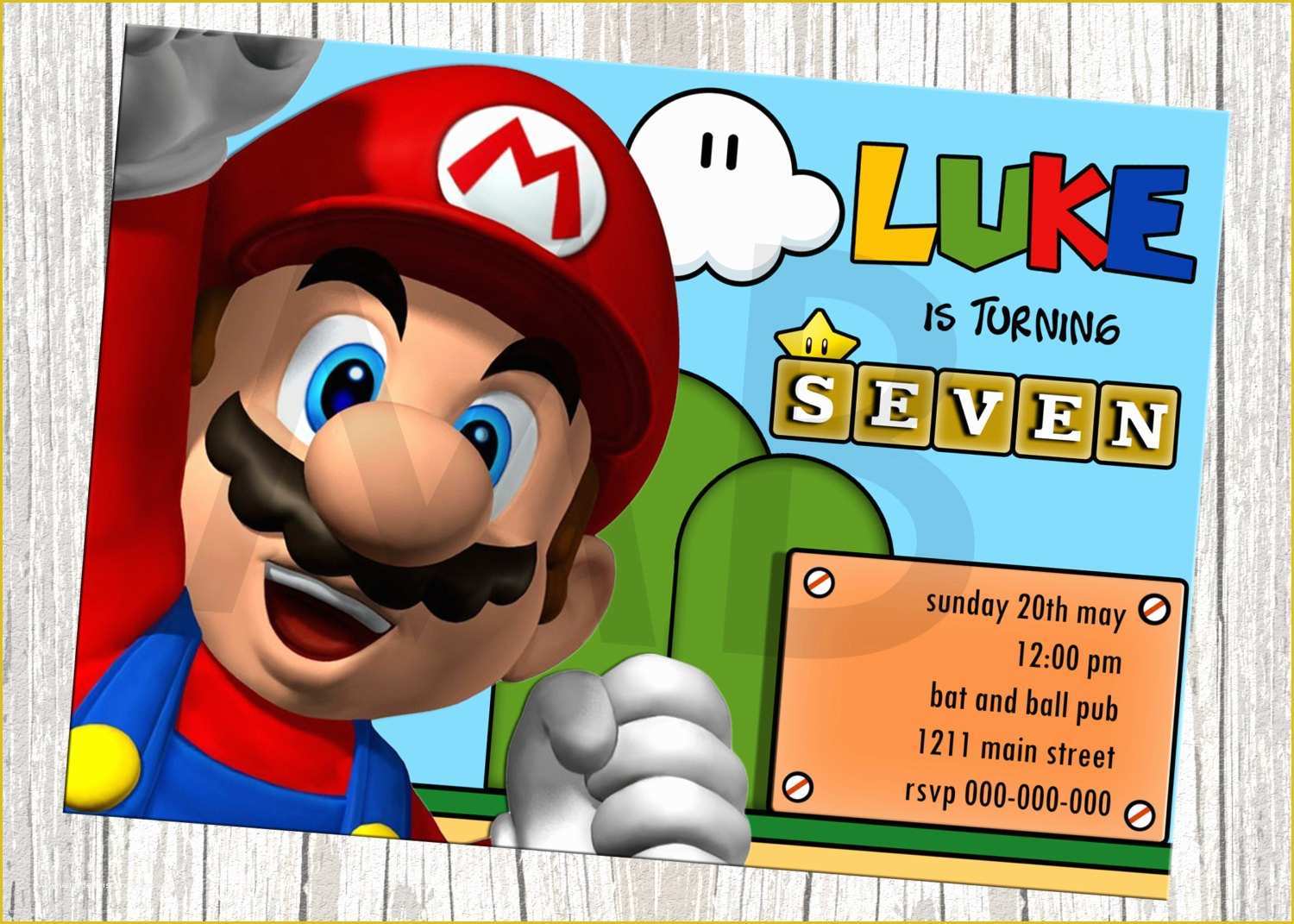 Super Mario Invitations Template Free Of Super Mario Birthday Invitations – Free Printable Birthday