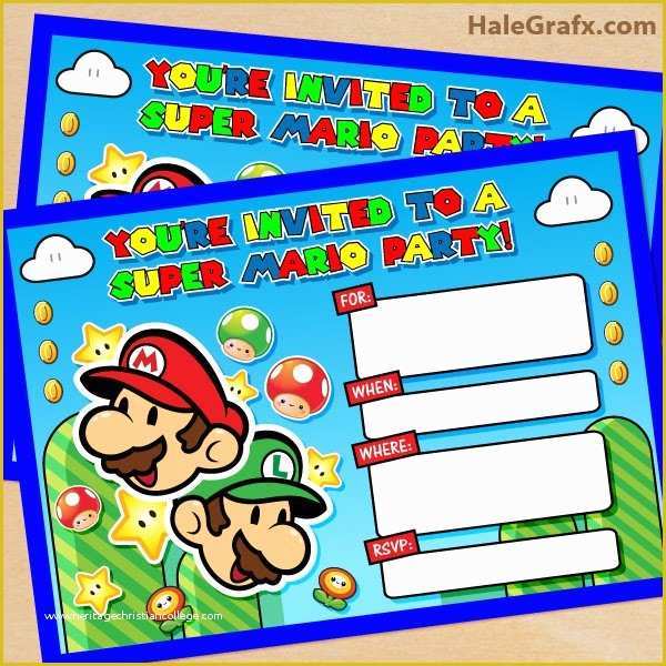 Super Mario Invitations Template Free Of Super Mario Bros Free Printable Mini Kit