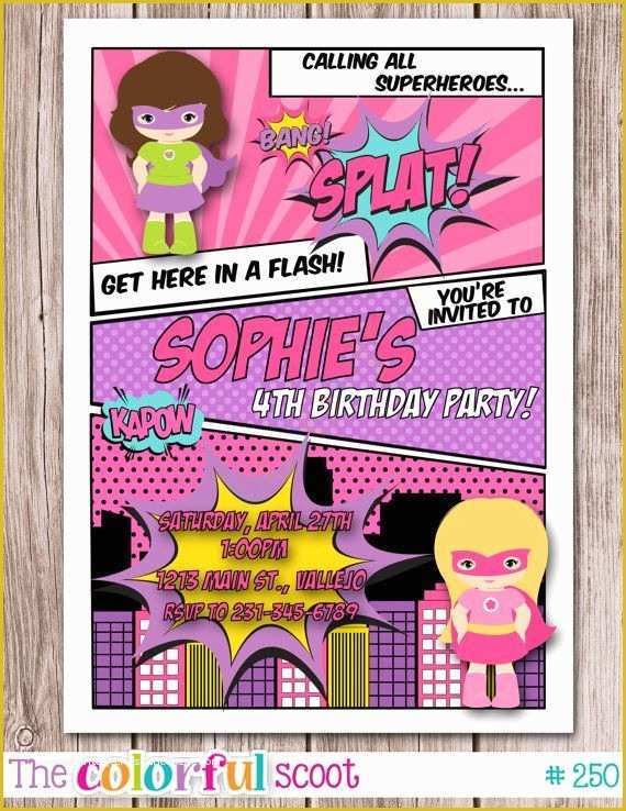 Superhero Invitation Template Free Of 1000 Ideas About Superhero Invitations On Pinterest