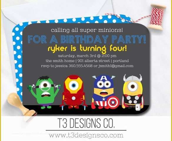 Superhero Invitation Template Free Of 30 Superhero Birthday Invitation Templates Psd Ai