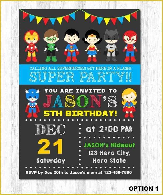 Superhero Invitation Template Free Of Superhero Birthday Invitation Superhero Boy by Kidzparty