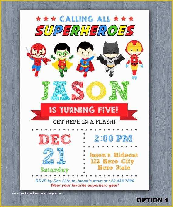 Superhero Invitation Template Free Of Superhero Birthday Invitation Superhero Invitation