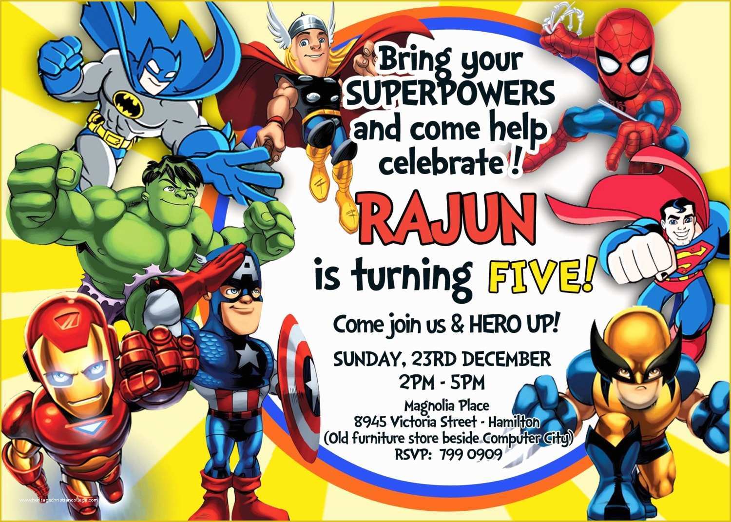 Superhero Invitation Template Free Of Superhero Birthday Invitations Superhero Birthday