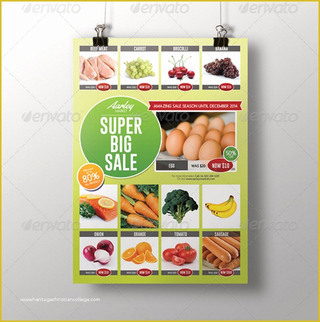 Supermarket Flyer Template Free Of 14 Supermarket Flyer Designs & Templates Psd Ai