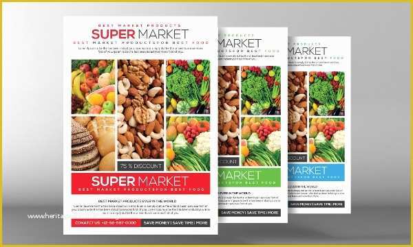 Supermarket Flyer Template Free Of 18 Grocery Flyers Free Psd Vecto Ai Illustrator Eps