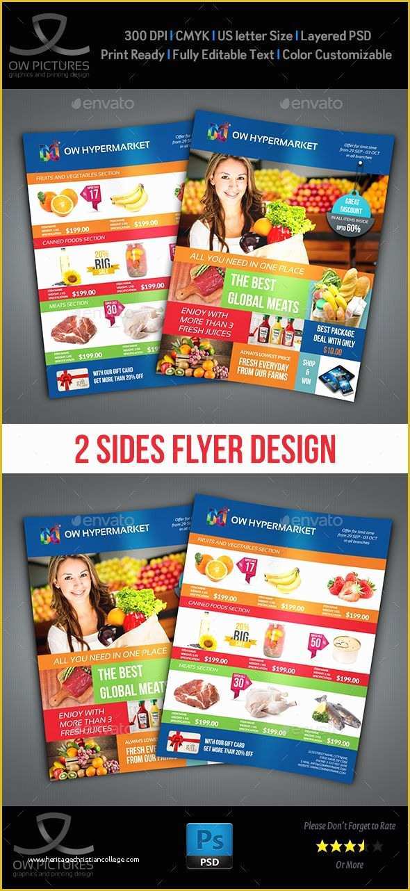 Supermarket Flyer Template Free Of 20 Grocery Flyer Templates Printable Psd Ai Vector Eps