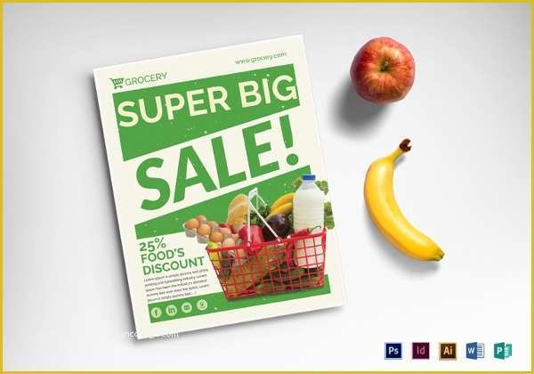 Supermarket Flyer Template Free Of 20 Grocery Flyer Templates Printable Psd Ai Vector