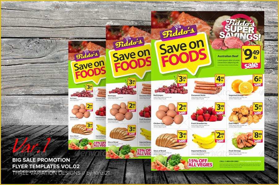 Supermarket Flyer Template Free Of Big Sale Promotion Flyers Vol 02 by Kinzi21