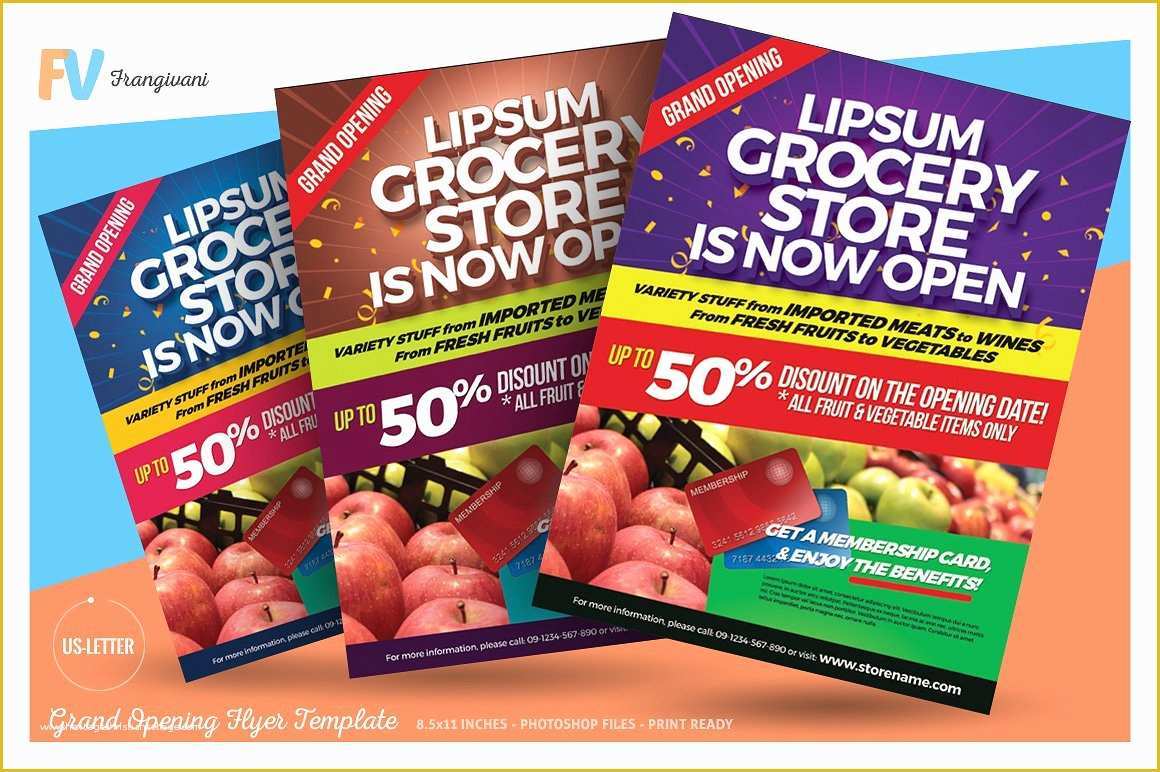 Supermarket Flyer Template Free Of Grand Opening Flyer Template Flyer Templates Creative