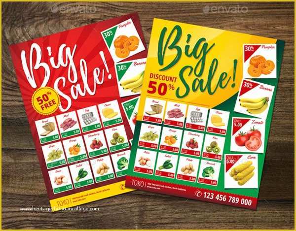 Supermarket Flyer Template Free Of Grocery Flyer Templates Free Designs Creative Template