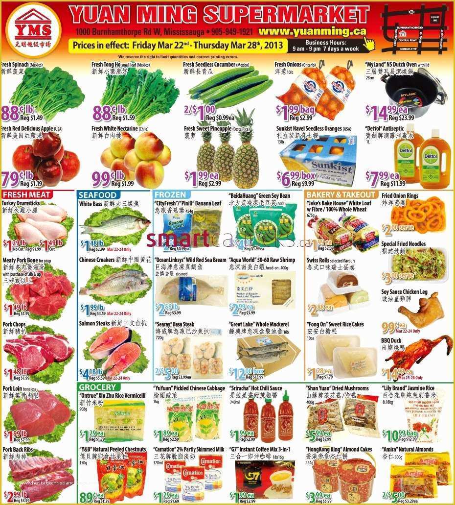 Supermarket Flyer Template Free Of Yuan Ming Supermarket Flyer Mar 22 ...