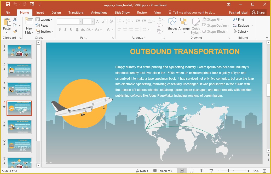 Supply Chain Template Free Of Animated Supply Chain Powerpoint Template