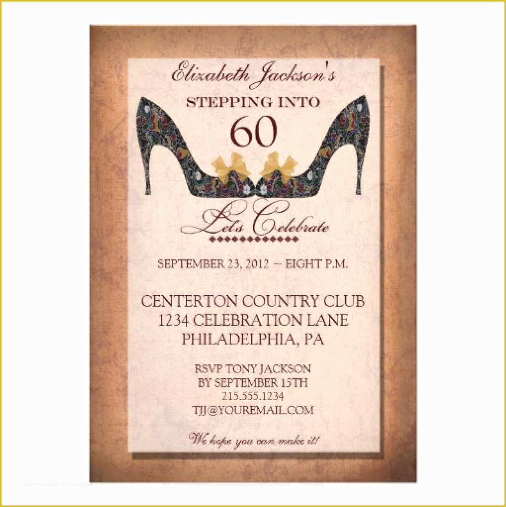 Surprise 60th Birthday Invitation Templates Free Of 20 Ideas 60th Birthday Party Invitations Card Templates